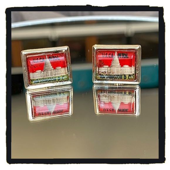 💕Vintage Cufflinks US Capital Washington DC💕 - Picture 1 of 5